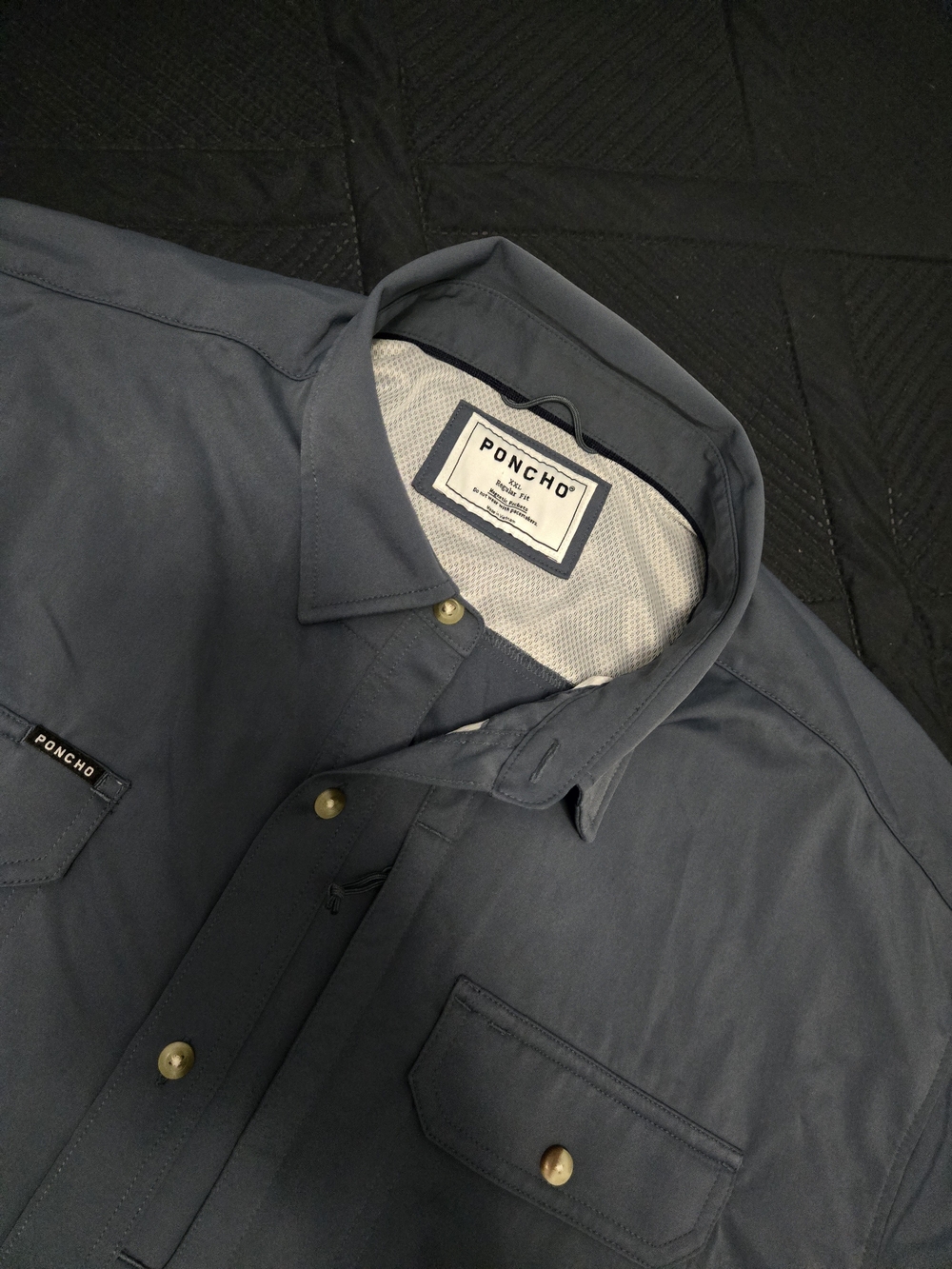 Ponchos Men's Slate Blue Lightweight Shirt Regular Fit